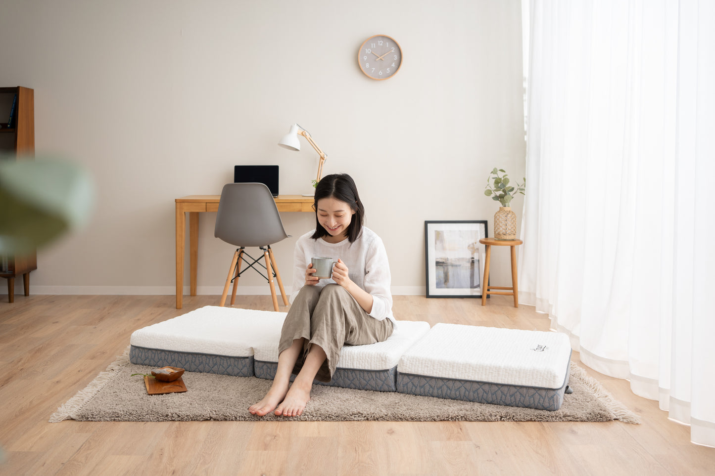 EMOOR PREMIUM Dreifach Gefaltete Matratze im Japanischen Futon-Stil