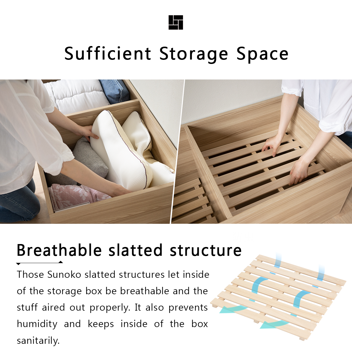 EMOOR Natürliche Tatami-Aufbewahrungsbox Quadratisch / Rechteckig, Holzmöbel Binsengras Japanischer Lifestyle Igusa-Lamellen