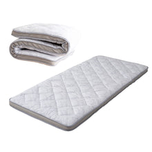 EMOOR Japanese Padded Futon Mattress with Gusset DONSU Light Gray, Damask Botanical Pattern Foldable Floor Bed Guest Bed Tatami Mat