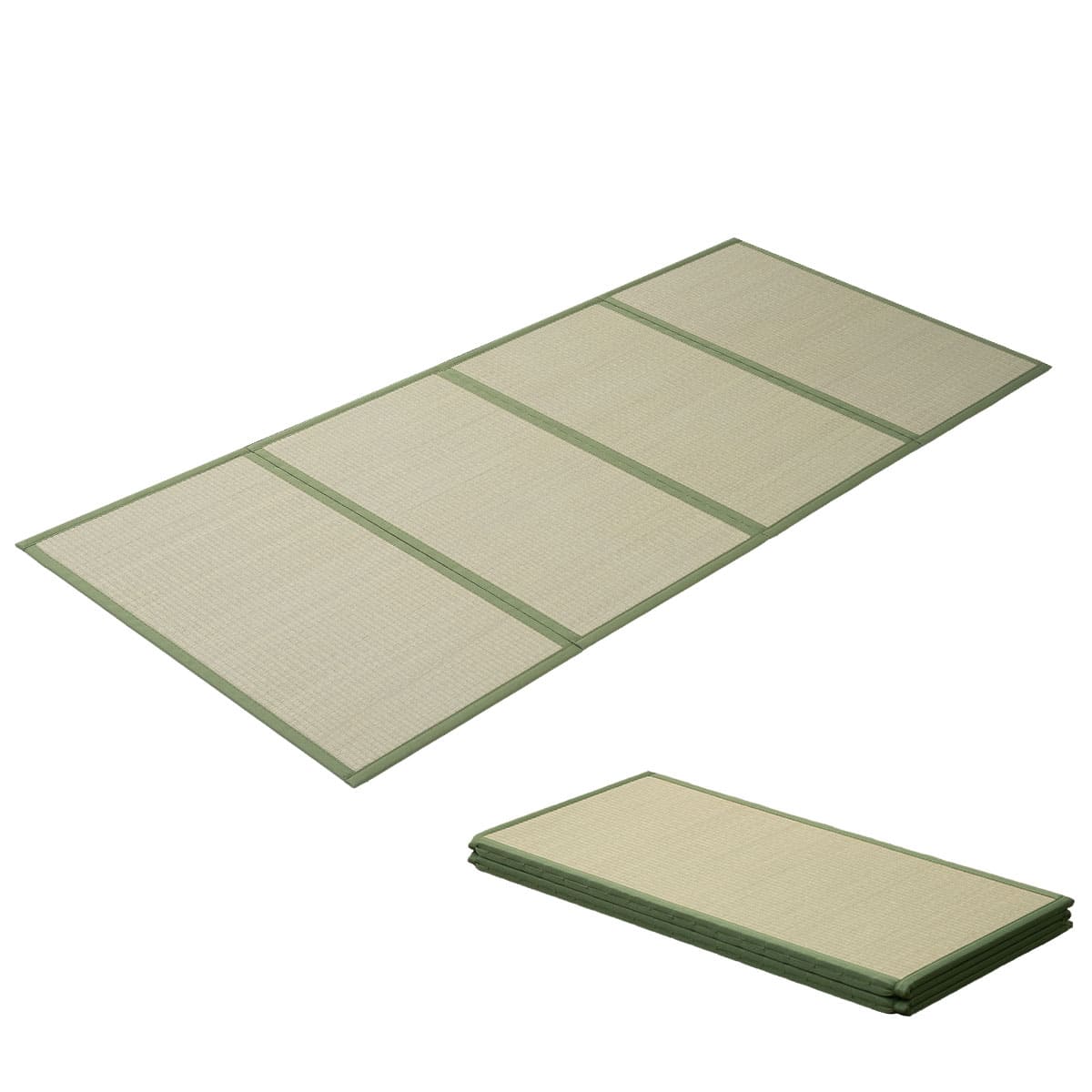 EMOOR Japanische Tatami Matte Natürliches Igusa Binsengras (Ungefärbt), Faltbare Igusa-Matratze Japanische Futon Boden Schlafen Area Teppich Meditation Yoga Zen