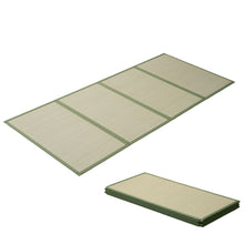 EMOOR Japanese Tatami Mat Natural Igusa Rush Grass (Undyed), Foldable Igusa Mattress Japanese Futon Floor Sleeping Area Rug Meditation Yoga Zen