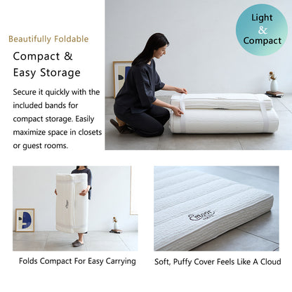 EMOOR Japanese Futon Mattress Fuji, Shikibuton Tatami