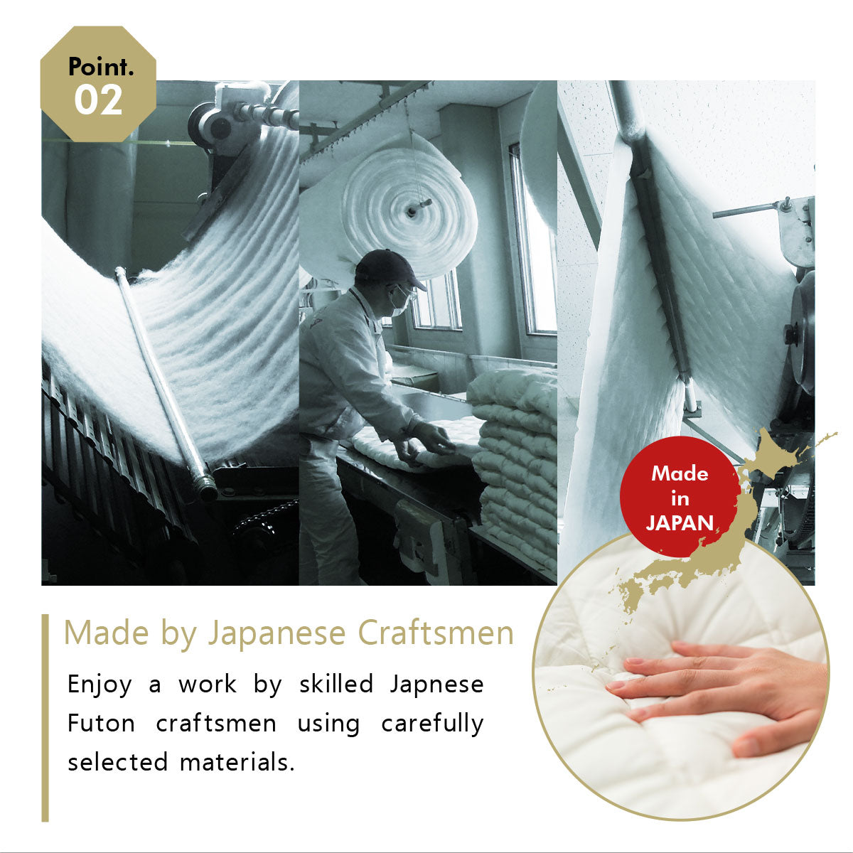 EMOOR Japanische Futon Matratze CLASSE und Faltbare Tatami Matte (Igusa Matratze) Set, Faltbar Schlaf Traditionelle Boden Bett Pad Baumwolle