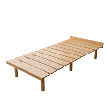 EMOOR Futon Bed OSMOS for Japanese Futon Mattress, Height Adjustable (5/18/31cm), Natural Brown, Tatami Natural Pine Wood Bed Pallet Bed