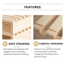 EMOOR Pallet Bed Slats 8 Pieces (Twin) Pine Wood Natural, Japanese Futon Mattress Floor Sleeping Tatami Mat